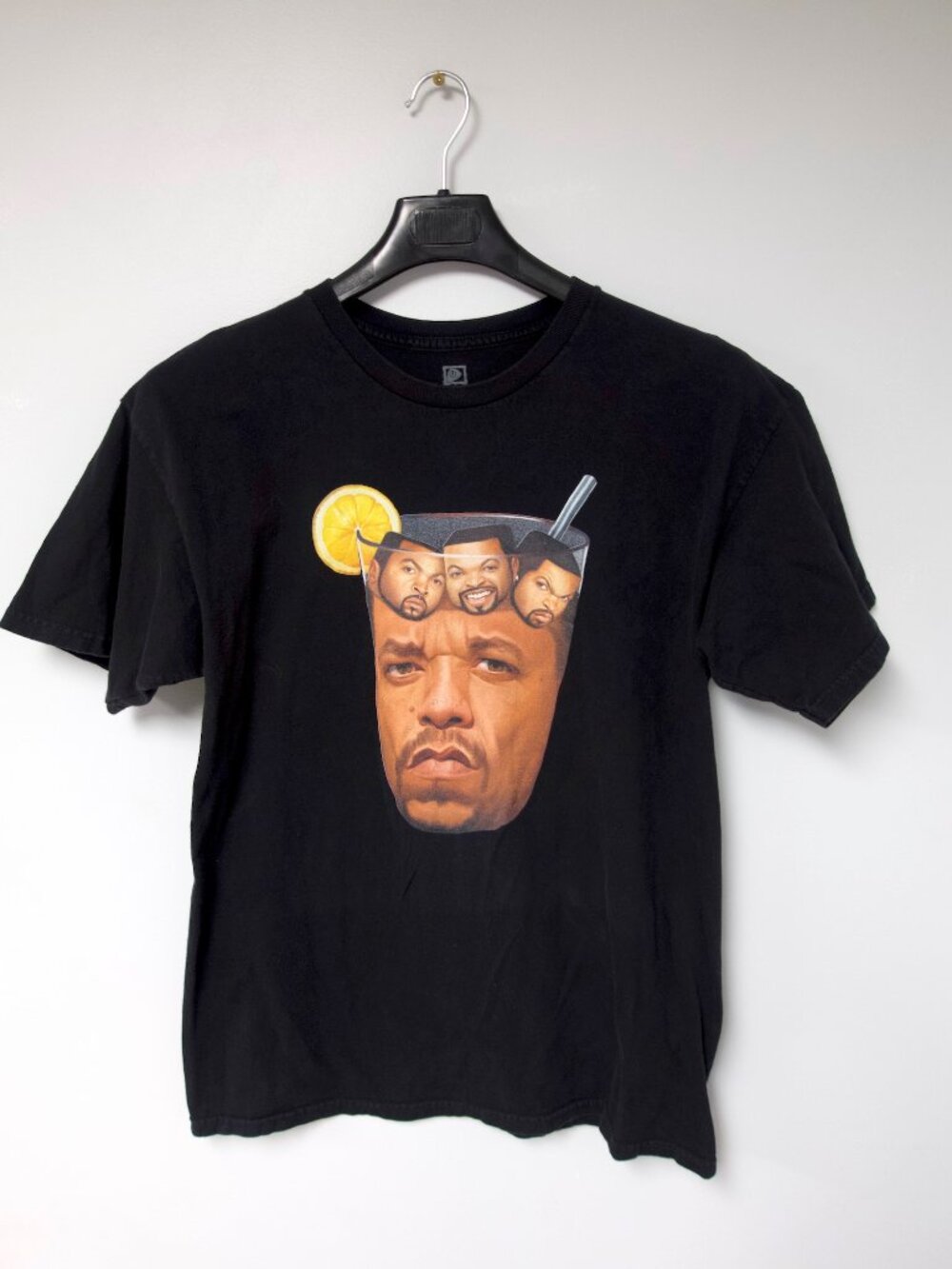 Vintage TeeFury Ice T in Ice Cube Rap Pun Graphic T Shirt Mens Large Black